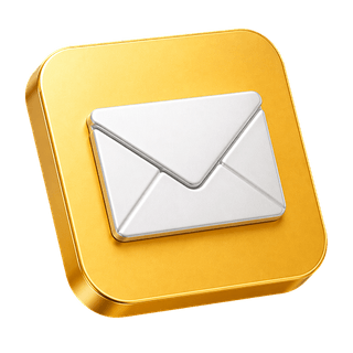 Ornamental 3D email envelope icon displayed on the contact us page