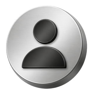 Silver decorative 3D user avatar icon on the FAQ page
